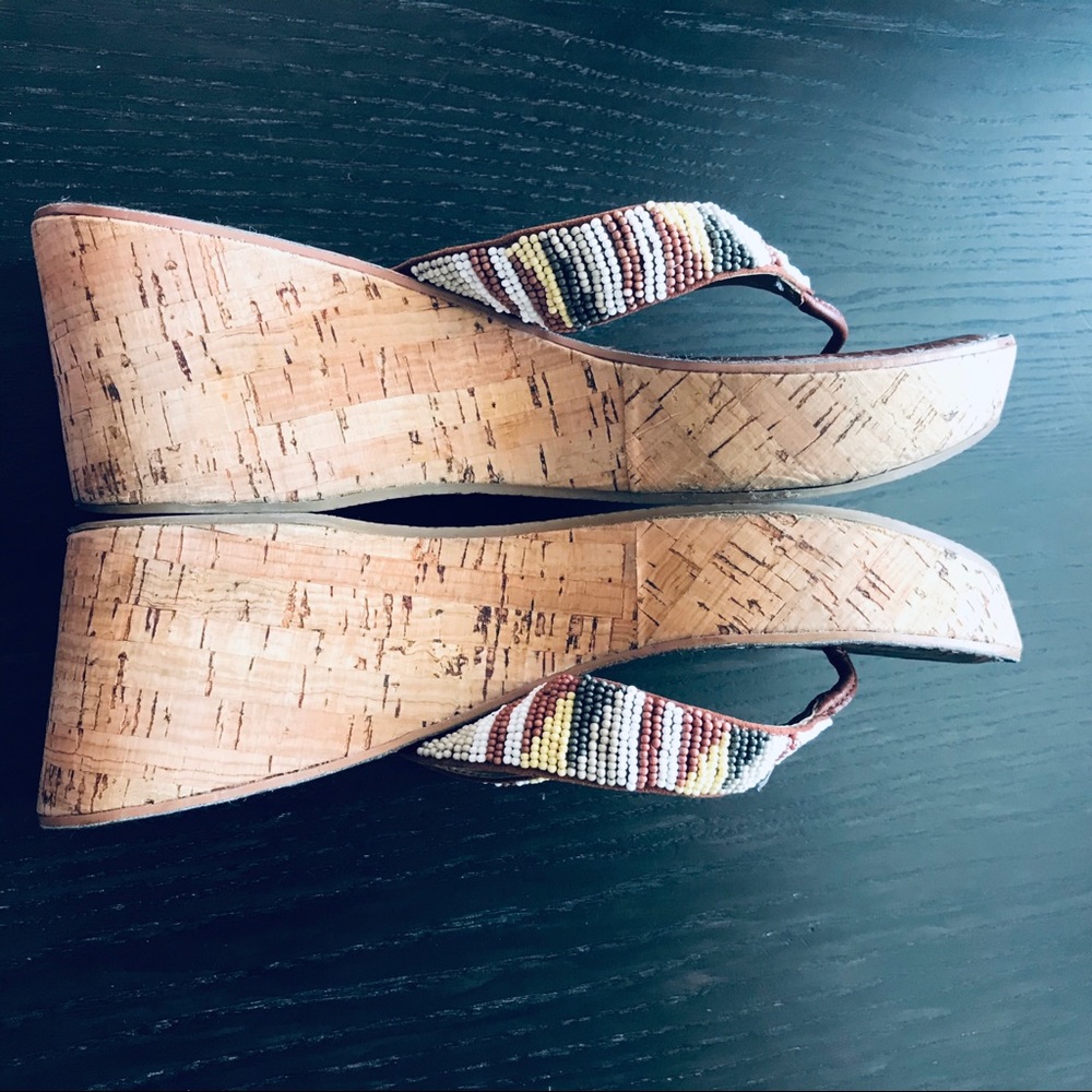 Sam Edelman “Rosa” Beaded Wedge Sandal - Picture 4 of 7